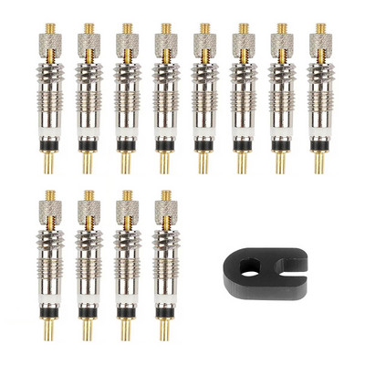 12 τμχ/Σετ Πυρήνα Βαλβίδας Ελαστικού Ποδηλάτου Σετ Πυρήνα Βαλβίδας Ελαστικού Ποδηλάτου Αντικατάσταση κιτ εργαλείων πυρήνα βαλβίδας αέρα για Presta