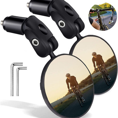 Oglindă retrovizoare universală pentru bicicletă cu rotație de 360 °, reglabilă, vehicul rutier de munte, oglindă convexă pliabilă, echipament de călărie