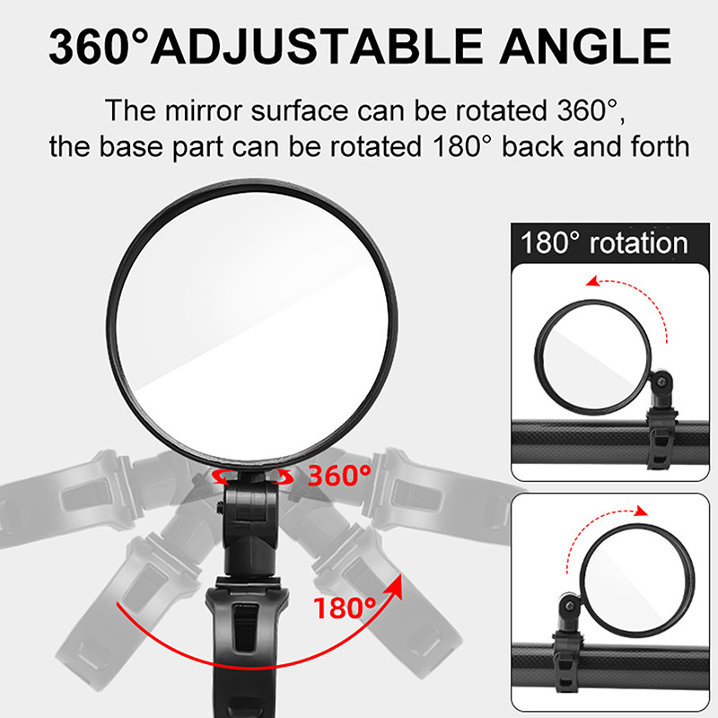 Universaalne jalgratta tahavaatepeegel, reguleeritav pööratav jalgratta juhtraud jalgratta tahavaatepeeglid MTB maanteeratta tarvikutele