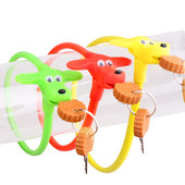 Silikoonist jalgrattalukk-DrBike kollane koerte jalgrattalukk lastejalgrattale, pehme puutega materjal väikelaste jalgrattale, laste tarvikud, 450 mm/580 m