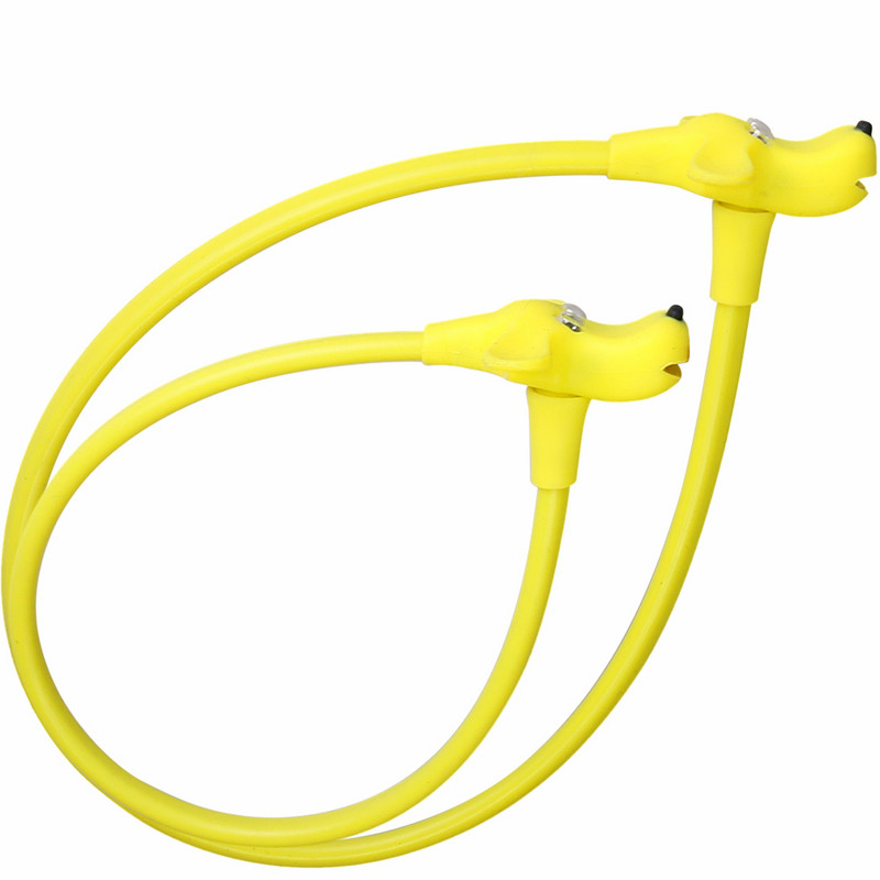 Silikoonist jalgrattalukk-DrBike kollane koerte jalgrattalukk lastejalgrattale, pehme puutega materjal väikelaste jalgrattale, laste tarvikud, 450 mm/580 m