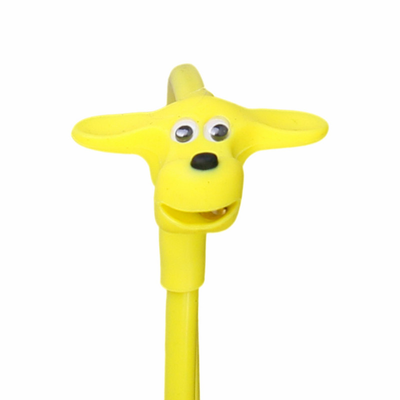 Silikoonist jalgrattalukk-DrBike kollane koerte jalgrattalukk lastejalgrattale, pehme puutega materjal väikelaste jalgrattale, laste tarvikud, 450 mm/580 m