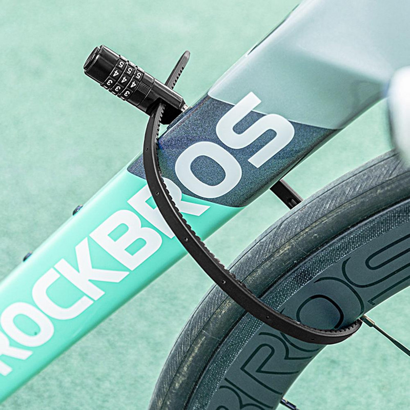 Kerékpárzár gördeszka nyakkendőzár három számjegyű kombinációs lopásgátló állítható kerékpárkábel kódzár kerékpártartozékok