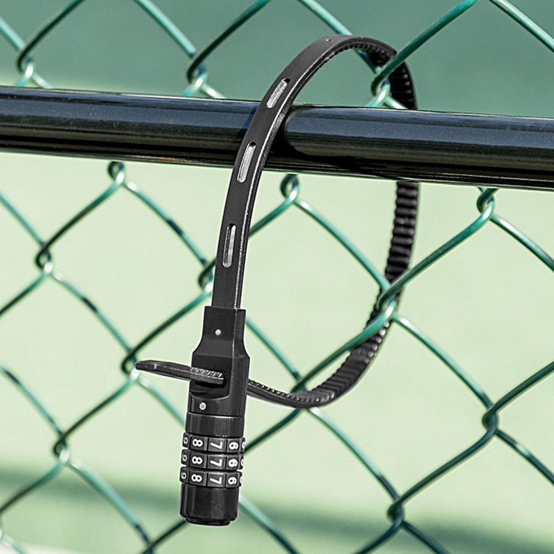 Kerékpárzár gördeszka nyakkendőzár három számjegyű kombinációs lopásgátló állítható kerékpárkábel kódzár kerékpártartozékok