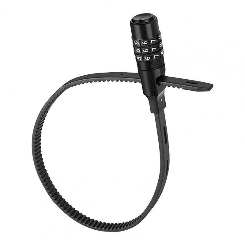 Kerékpárzár gördeszka nyakkendőzár három számjegyű kombinációs lopásgátló állítható kerékpárkábel kódzár kerékpártartozékok