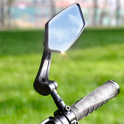 Велосипед Огледало за обратно виждане Велосипед Колоездене Прозрачен широкообхватен мерник Рефлектор за обратно виждане Регулируемо кормило Ляво дясно огледало