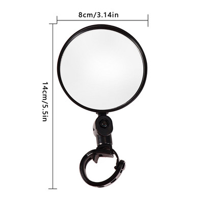 Dviračio galinio vaizdo veidrodėlis Dviračio važiavimas dviračiu Aiškus platus galinis matymas galinio vaizdo atšvaitas Reguliuojama vairo kairysis dešinysis veidrodėlis