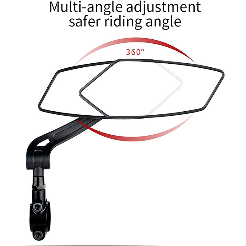 Dviračio galinio vaizdo veidrodėlis Dviračio važiavimas dviračiu Aiškus platus galinis matymas galinio vaizdo atšvaitas Reguliuojama vairo kairysis dešinysis veidrodėlis