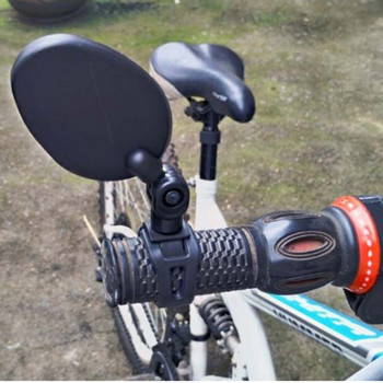 1PCS 360° Гъвкаво въртящо се велосипедно огледало за обратно виждане Широкоъгълно плоско огледало Мини кормило MTB Bike Reflector Аксесоари за велосипеди