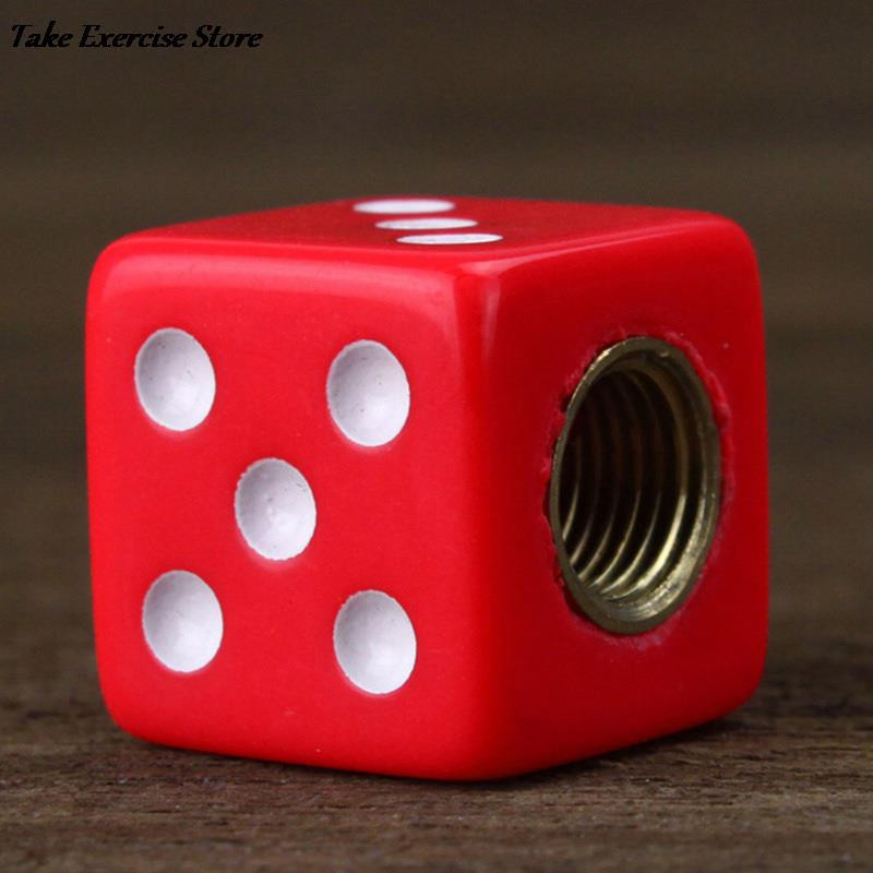 4TK plastikust jalgratta täringu rehvi klapikorgid mägijalgratta rehvi õhuklapi vars tolmukorgid auto ATV veljed jalgratta tarvikud punased