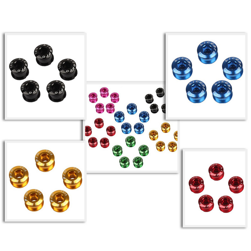 5 tk 8,5/6,5 mm jalgratta ketirõnga poldid alumiiniumsulamist 7075 CNC ühe-/kahekiirusega jalgratta ketiratta kruvid jalgrattaosa