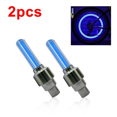 2 vnt. dviračio vožtuvo šviesos motociklo ratai padangų lempos LED žibinto vožtuvo koto kalnų dviračių dangteliai, skirti dviračių automobilių dviračių priedams