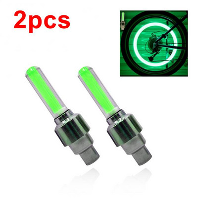 2 vnt. dviračio vožtuvo šviesos motociklo ratai padangų lempos LED žibinto vožtuvo koto kalnų dviračių dangteliai, skirti dviračių automobilių dviračių priedams