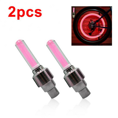 2 vnt. dviračio vožtuvo šviesos motociklo ratai padangų lempos LED žibinto vožtuvo koto kalnų dviračių dangteliai, skirti dviračių automobilių dviračių priedams