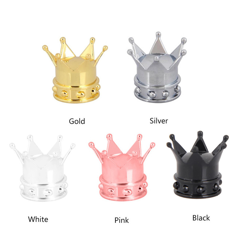 Capace de anvelopă pentru roți de coroană de 4 buc pentru roți cu supapă Schrader Capace de praf de aer pentru tijă de anvelopă pentru roți americane Accesorii pentru biciclete Ușoare și rezistente