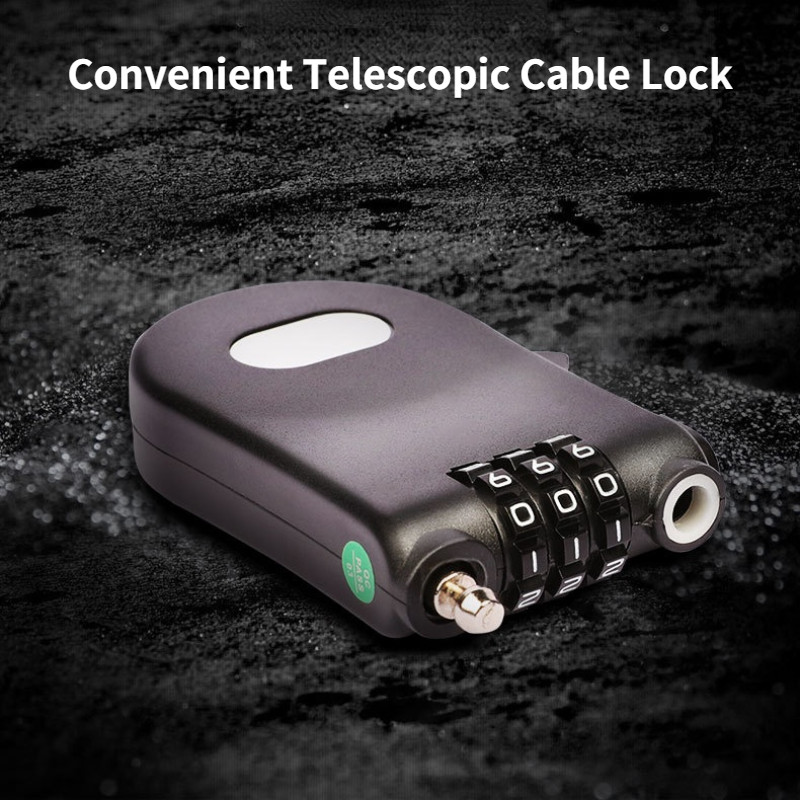 3-kohaline parool Kiivri lukk Teleskooptross terastross koodlukk jalgrattakiivrile Ülitäpne jalgratta vargusvastane lukk