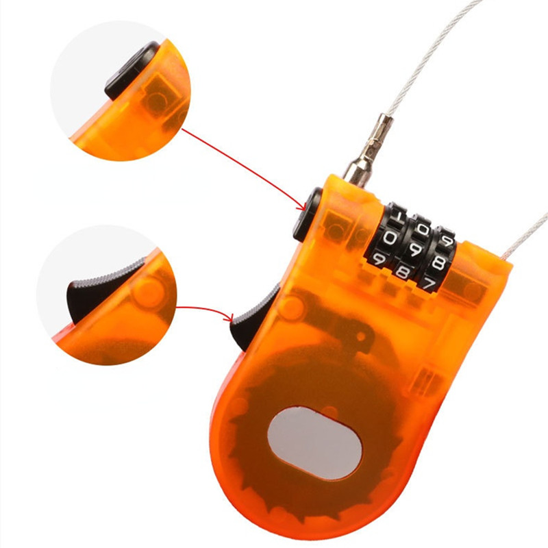 3-kohaline parool Kiivri lukk Teleskooptross terastross koodlukk jalgrattakiivrile Ülitäpne jalgratta vargusvastane lukk