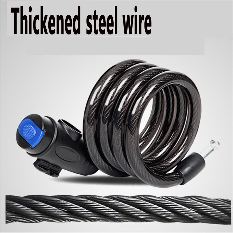 Kerékpárzár lánc drótzár Lopásgátló lánczár kerékpár kerékpáros zárakhoz Acélkábel elektromos kerékpár felszerelés biztonsági zár