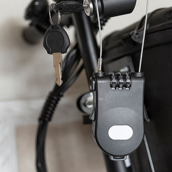 3-цифрен код за заключване против кражба Защитна парола за заключване на кабела Дълга ролкова ключалка за детска количка Въже Части за велосипеди Мини разтегателен проводник