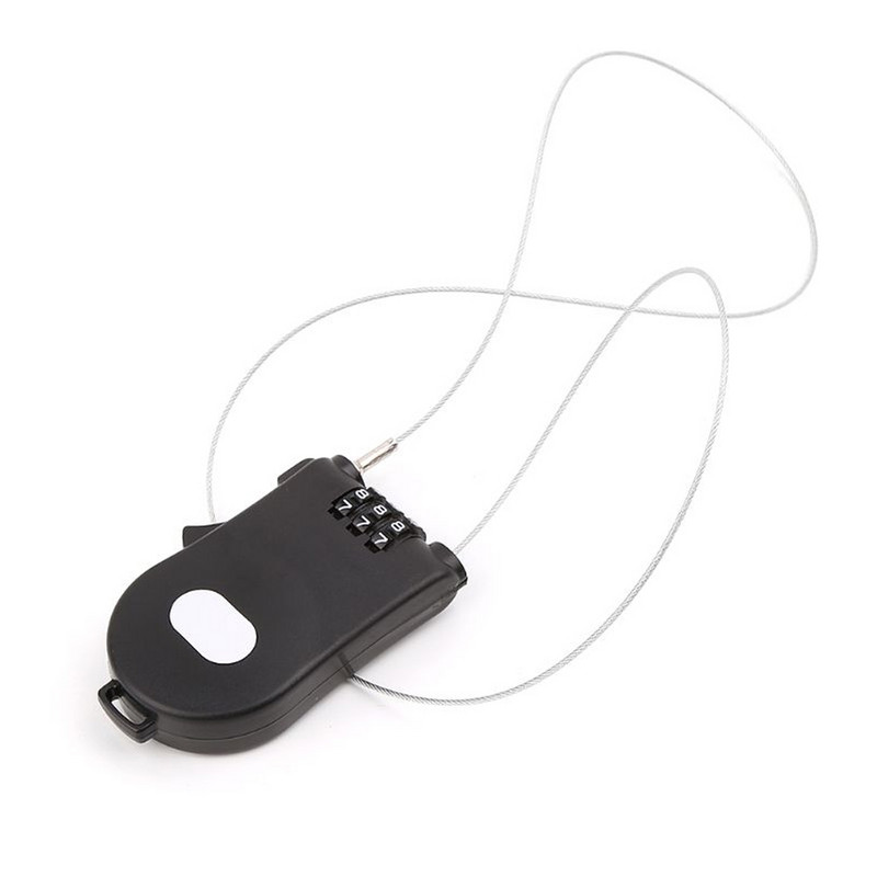 3-kohaline vargusvastane lukukood, kaabellukk, turvaparool, pikk rullvanker tabalukk köis jalgrattaosad mini pikendatav traat