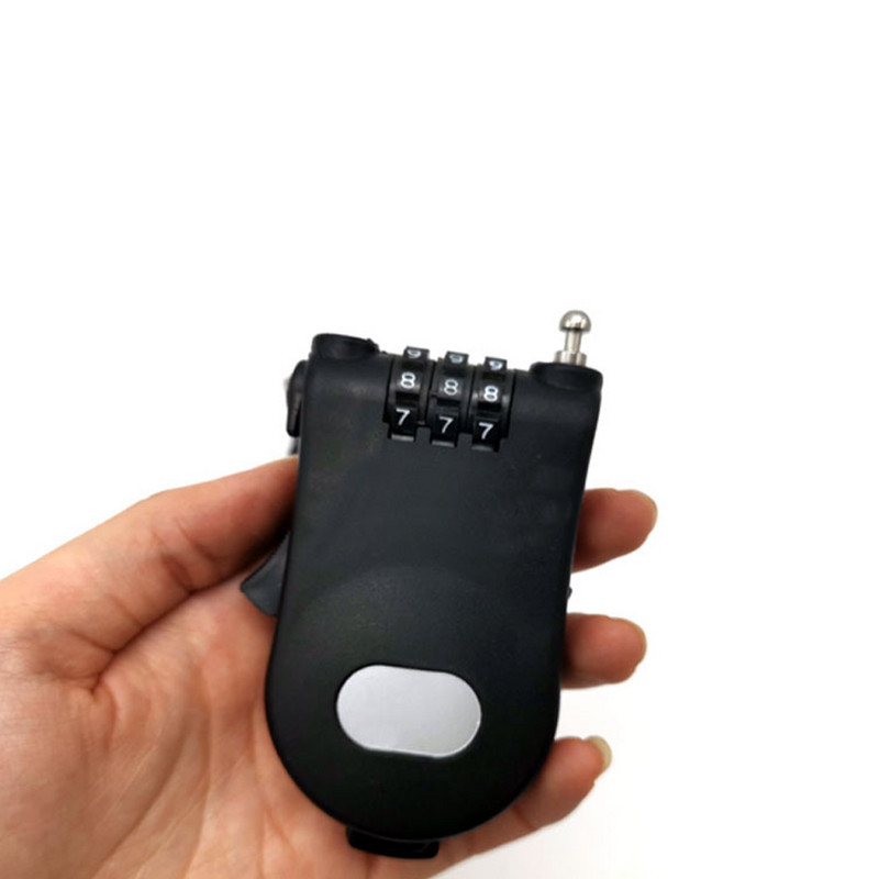 3-kohaline vargusvastane lukukood, kaabellukk, turvaparool, pikk rullvanker tabalukk köis jalgrattaosad mini pikendatav traat