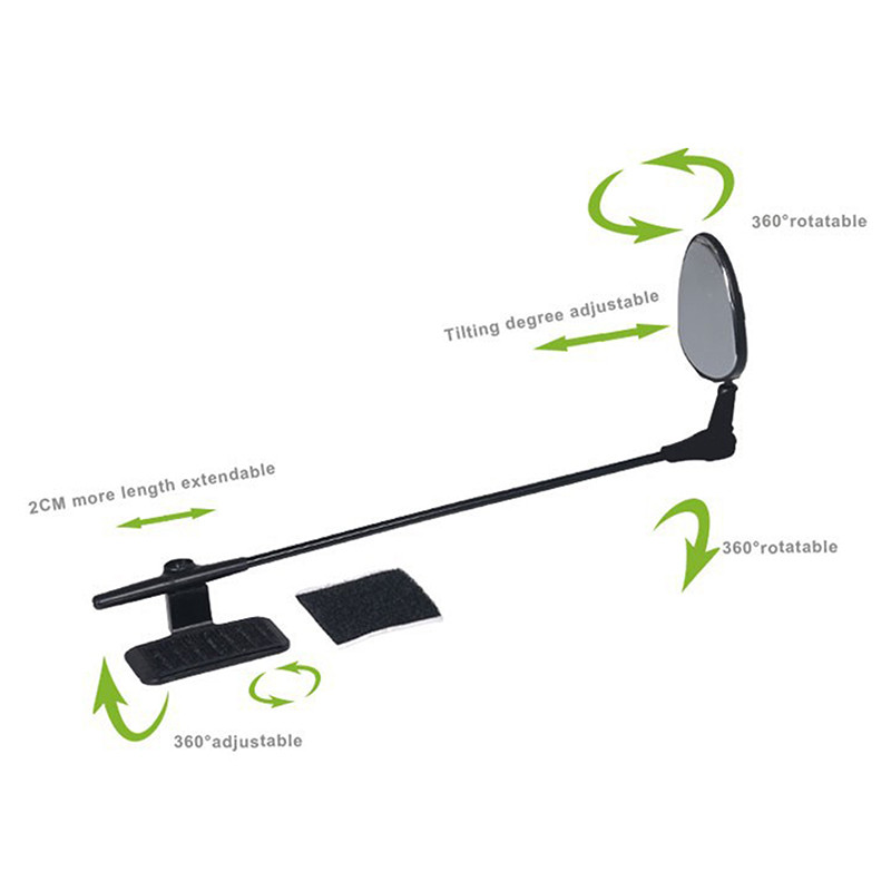 Reguliuojamas plento dviračių dviračių galinio vaizdo veidrodis Universalus Pro šalmo veidrodėlis