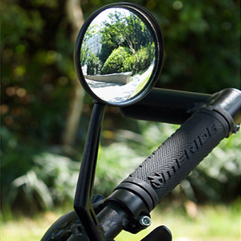 1PC Универсално стъклено велосипедно огледало за обратно виждане 360 градуса рефлектор за планински велосипед Изпъкнала повърхност Оборудване за каране Аксесоари за велосипеди