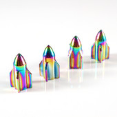 4db alumínium rakéta kivitelű kerékpárszelep-adapter porálló szelepsapkák kerékabroncs gumiabroncs felni szársapkák porvédő kerékpár tartozékok