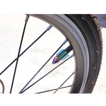 4бр. Алуминиев ракетен дизайн Адаптер за велосипеден клапан Прахоустойчиви капачки за клапани Гума на колело Капачки на стеблото на гумата на джантата Прахозащитен капак Аксесоари за велосипеди