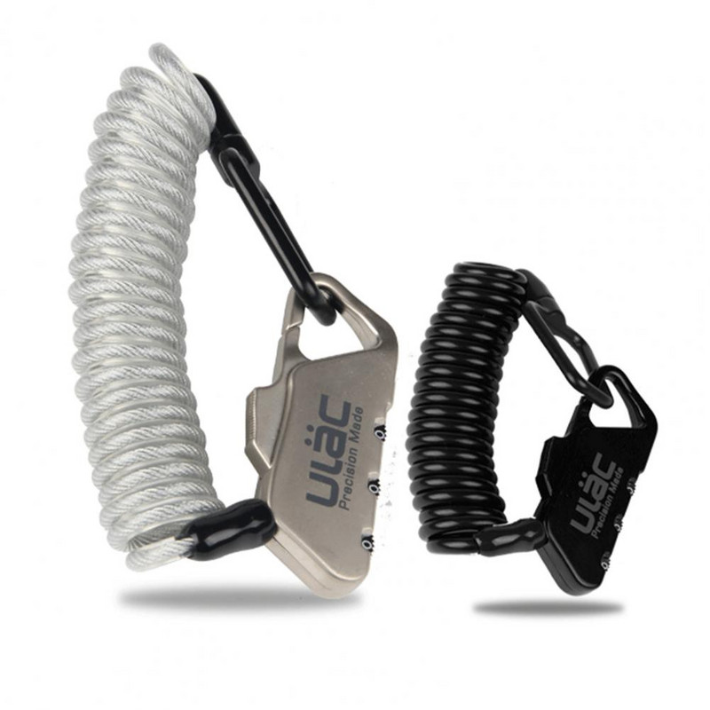 Blocare portabilă pentru cască cu parolă, convenabil pentru a transporta Încuietoare de cablu de oțel ușor pentru bicicletă, biciclete de munte, blocare de siguranță