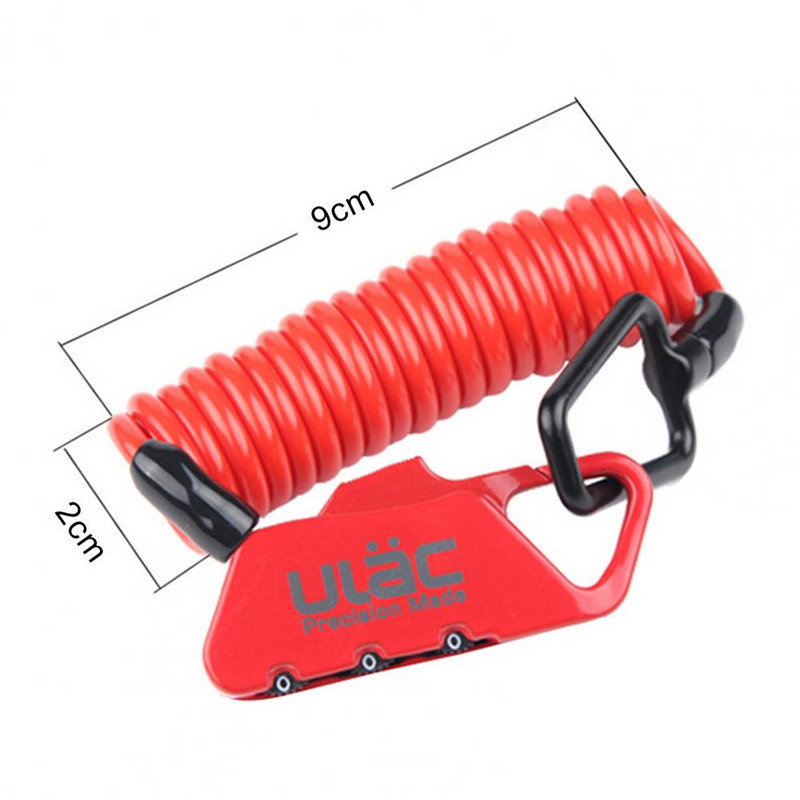 Blocare portabilă pentru cască cu parolă, convenabil pentru a transporta Încuietoare de cablu de oțel ușor pentru bicicletă, biciclete de munte, blocare de siguranță