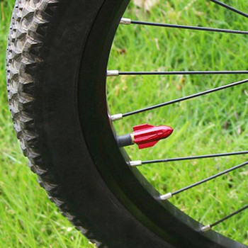 4бр. Дизайн с форма на ракета Мотоциклет Велосипед Камион Капак на въздушния порт Капак на гумата Клапан на джантата Алуминиева сплав Капачки на стеблото на колелото 5 цвята