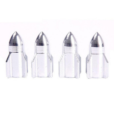 4db Rocket Shape Design Motorkerékpár Kerékpár teherautó Légnyílás burkolat Gumiabroncs felni szelep alumínium ötvözet kerékszár sapkák 5 szín