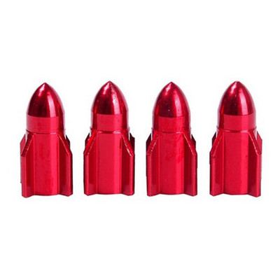 4db Rocket Shape Design Motorkerékpár Kerékpár teherautó Légnyílás burkolat Gumiabroncs felni szelep alumínium ötvözet kerékszár sapkák 5 szín