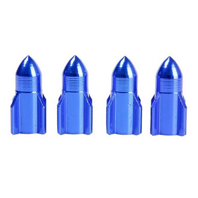 4db Rocket Shape Design Motorkerékpár Kerékpár teherautó Légnyílás burkolat Gumiabroncs felni szelep alumínium ötvözet kerékszár sapkák 5 szín