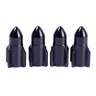 4db Rocket Shape Design Motorkerékpár Kerékpár teherautó Légnyílás burkolat Gumiabroncs felni szelep alumínium ötvözet kerékszár sapkák 5 szín