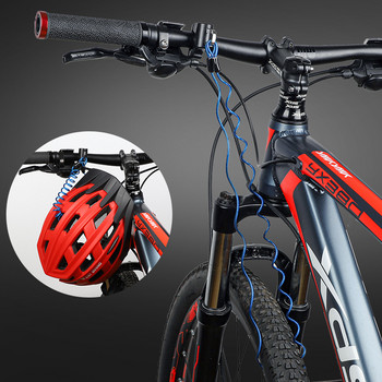 WEST BIKING Mini Bike Helmet Lock Anti-Theft Алуминиева кабелна ключалка за чанта за каска Мотоциклет MTB Аксесоари за велосипеди с два ключа