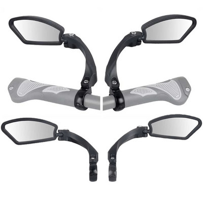Bicycle Mirror 360 Degree Rotate Road Bike Rearview Handlebar Mount Flexible Safety Cycling Back Mirror Folded Blind