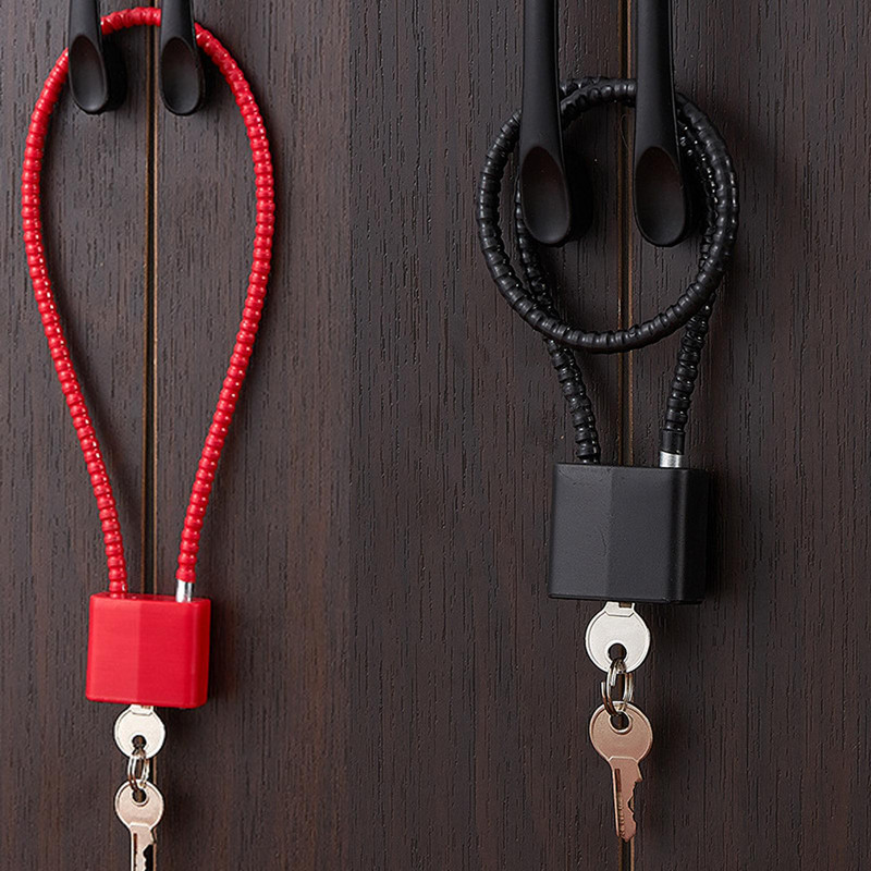 Кабелни ключалки за багаж с 5-милиметров стоманен кабел за порта Малки огради Калъф за съхранение