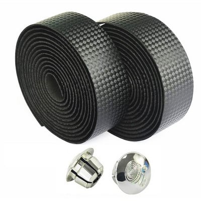 Velosipēda stūres lente kalnu šosejas velosipēda PU ādas perforēta josta ar 2 spraudņiem elpojošas roktura aptinošās siksnas RR7188