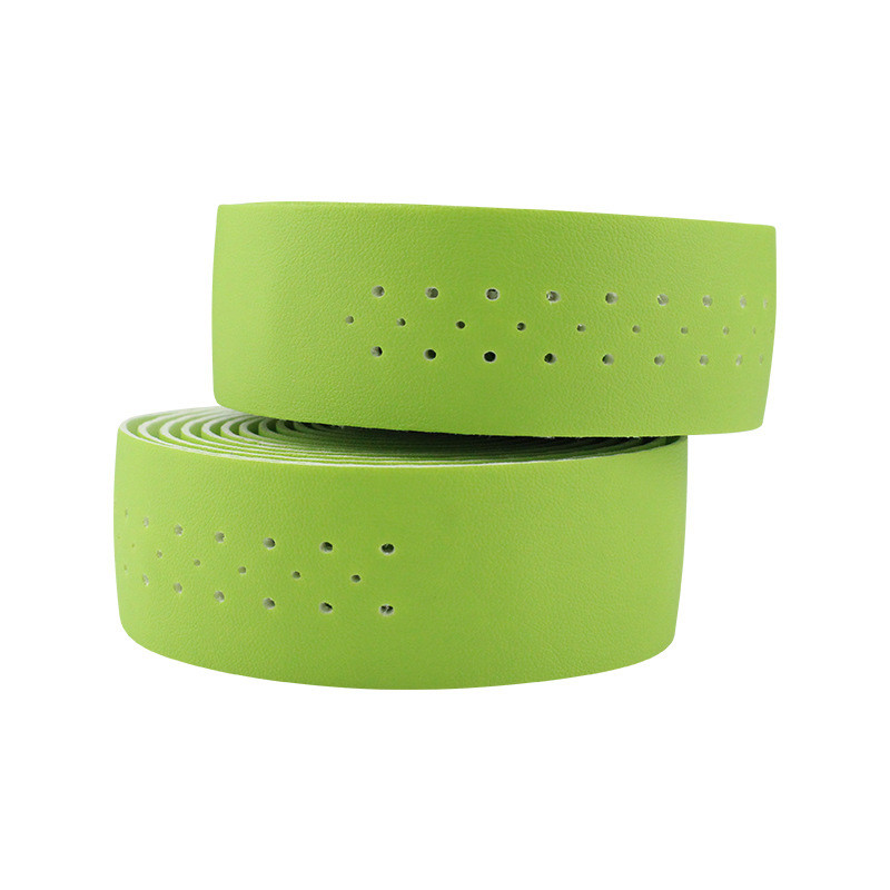 Velosipēda stūres lente kalnu šosejas velosipēda PU ādas perforēta josta ar 2 spraudņiem elpojošas roktura aptinošās siksnas RR7188