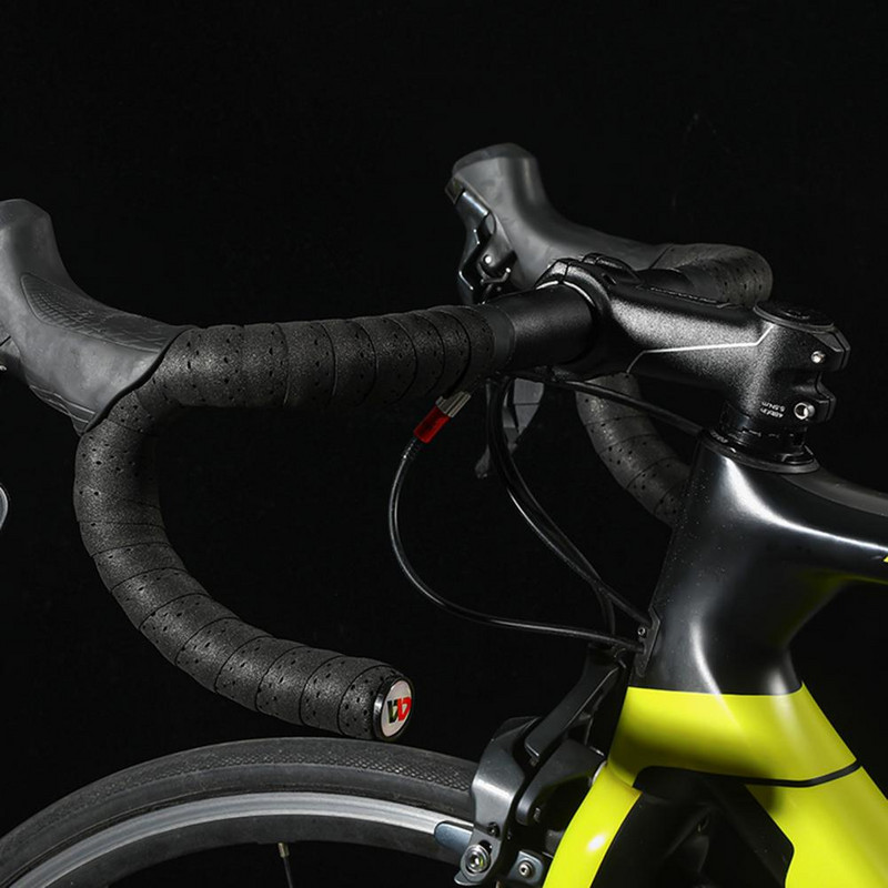 1 szett EVA rúdszalag nagy szilárdságú kormányszalag ragasztó bicikli fogantyúszalag ütéscsillapító rúdszalag furattal országúti kerékpárokhoz