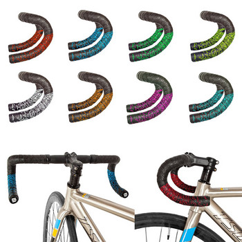 Карбонова / хризантема шарка Лента за шосеен велосипед Лента за кормило Ленти EVA/PU мека антивибрационна обвивка Устойчива лента за лента