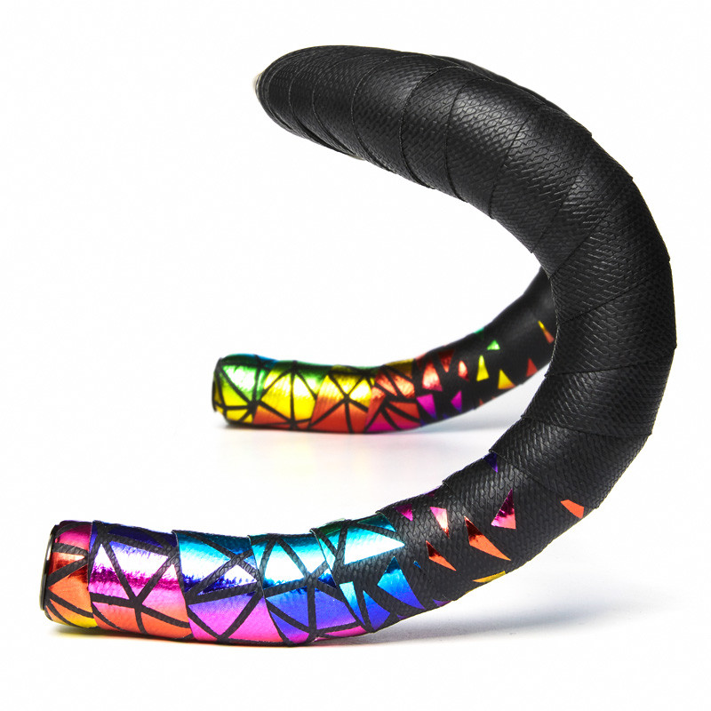 Ghidon de drum cu mânere de bicicletă înfășurate cu curbe de bicicletă Dead Fly cu curele anti-alunecare de culoare gradient Bandă de ghidon pentru biciclete