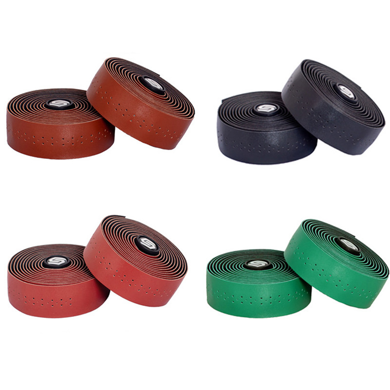 Curele de ghidon de bicicletă perforate vintage, din piele, care absorb șocuri, anti-alunecare, Confort, curele de ghidon extinse pentru bicicletă de drum