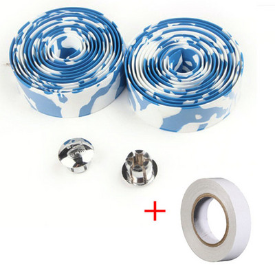 Mikroszálas országúti kerékpár kormányszalag terepszínű kerékpáros fogantyú öv parafa borítás rúddugókkal Kerékpár kormányrúd markolat szalagok