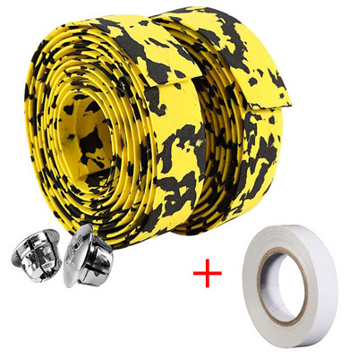 Mikroszálas országúti kerékpár kormányszalag terepszínű kerékpáros fogantyú öv parafa borítás rúddugókkal Kerékpár kormányrúd markolat szalagok