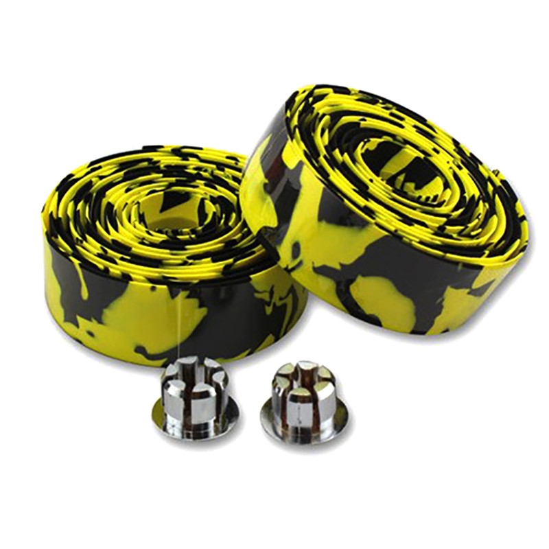 Mikroszálas országúti kerékpár kormányszalag terepszínű kerékpáros fogantyú öv parafa borítás rúddugókkal Kerékpár kormányrúd markolat szalagok