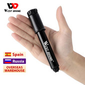 WEST BIKING 100Psi mini dviračių siurblys, aliuminio lydinio dviračio rankinis oro siurblys