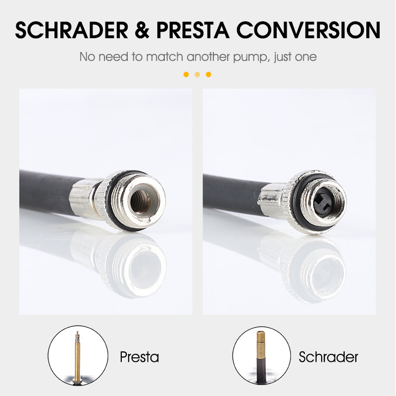 WEST BIKING 100Psi mini dviračių siurblys, aliuminio lydinio dviračio rankinis oro siurblys